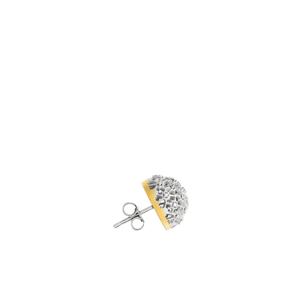 Diamond lace studs in Silver - Image 6