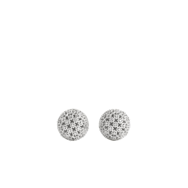 Toteme Diamond lace studs in Silver