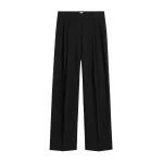 Toteme Double-pleat cady trousers in Black