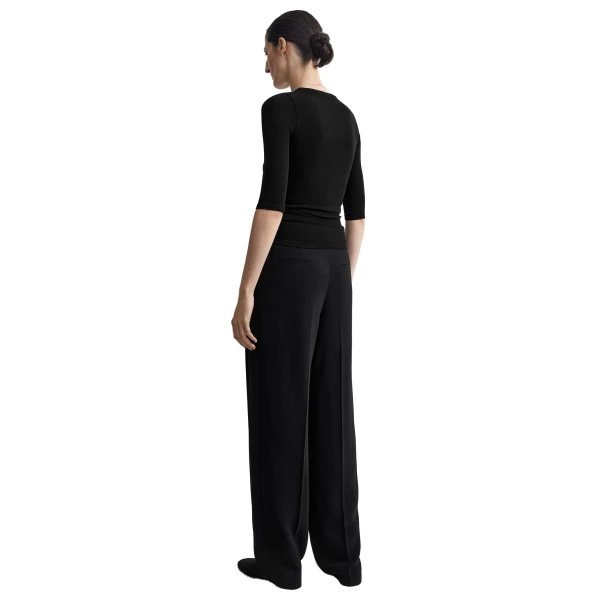 Toteme Double-pleat cady trousers in Black, view 4