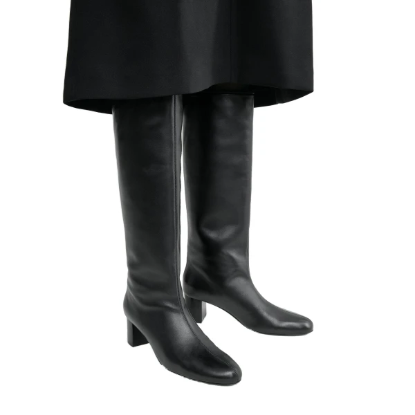 Downtown nappa knee-high boots in Black - Image 3