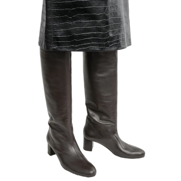 Downtown nappa knee-high boots in Brown - Image 3