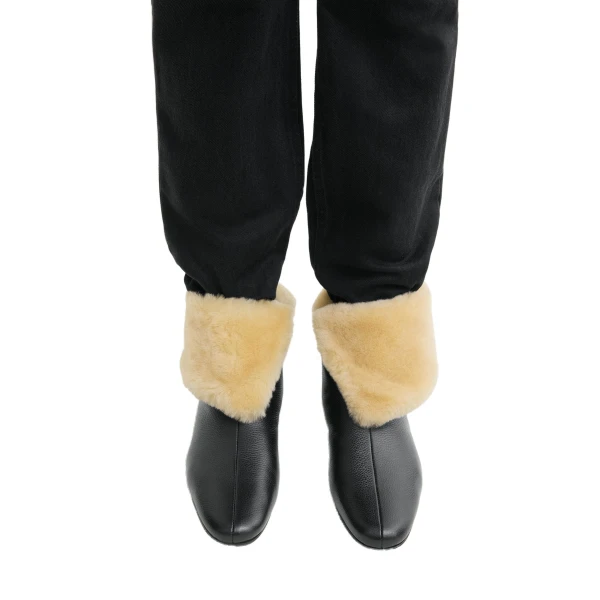 Downtown shearling boots in Black / Beige - Image 2