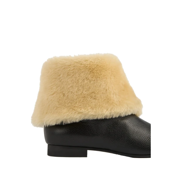 Downtown shearling boots in Black / Beige - Image 4