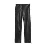 Toteme Easy leather trousers in Black