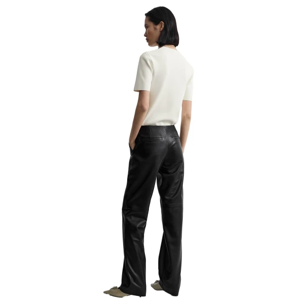 Toteme Easy leather trousers in Black, view 4