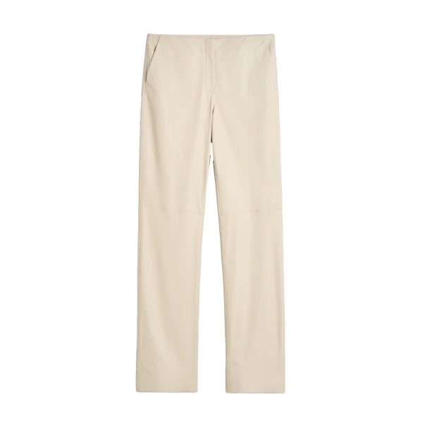 Easy leather trousers in Stone