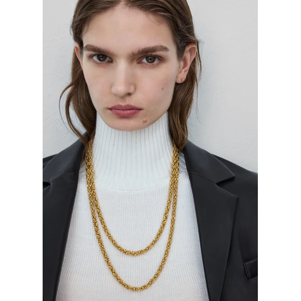 Elongated Byzantine necklace in Gold - Image 3