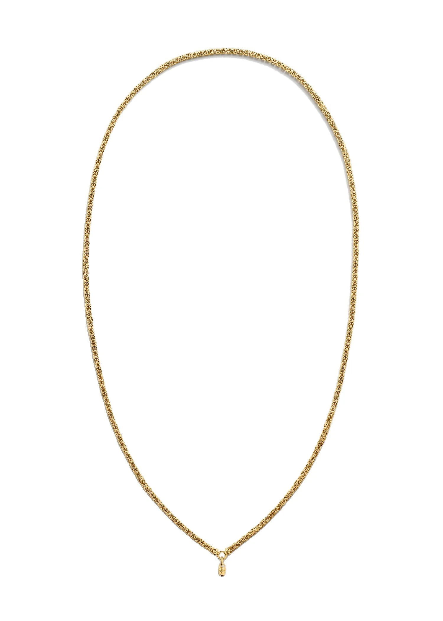 Elongated Byzantine necklace in Gold