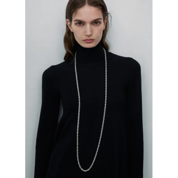Elongated Byzantine necklace in Silver - Image 2