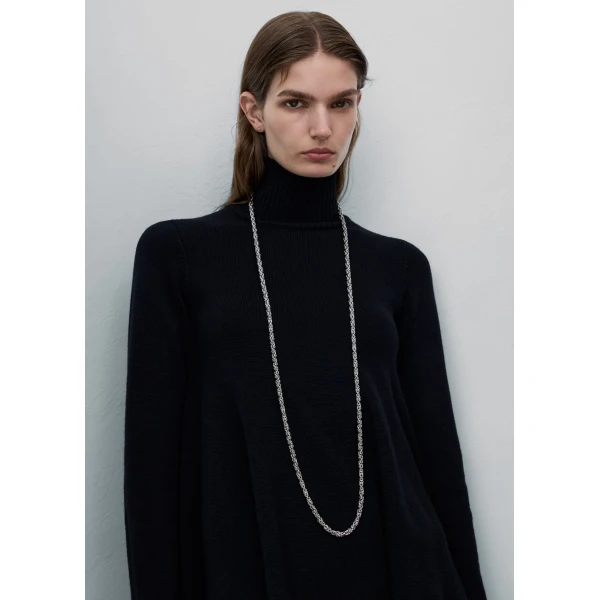 Elongated Byzantine necklace in Silver - Image 4