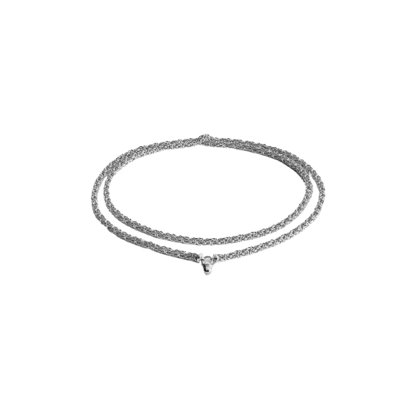Elongated Byzantine necklace in Silver - Image 5