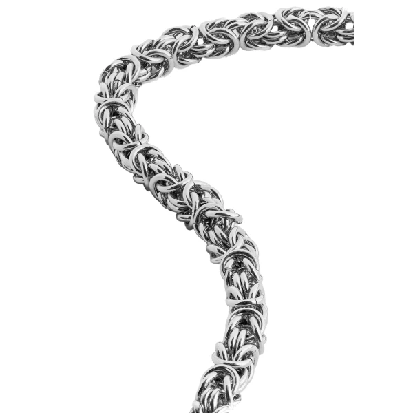 Elongated Byzantine necklace in Silver - Image 6