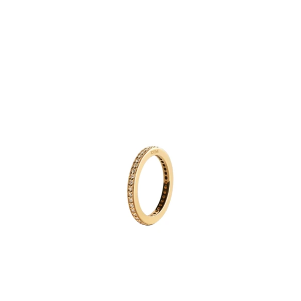 Eternity diamond midi ring 18kt in Gold - Image 3
