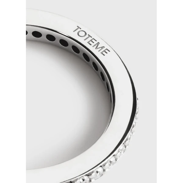 Eternity diamond midi ring 18kt in White gold - Image 4