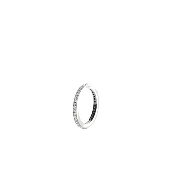 Eternity diamond midi ring 18kt in White gold - Image 5