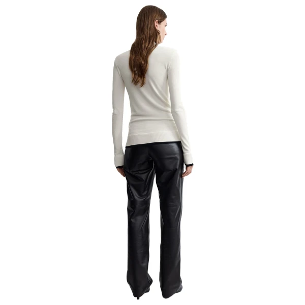Toteme Fitted ribbed top in Off-white, view 4