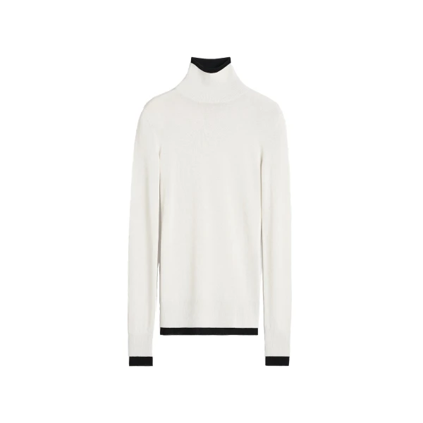 Fitted ribbed top in Off-white