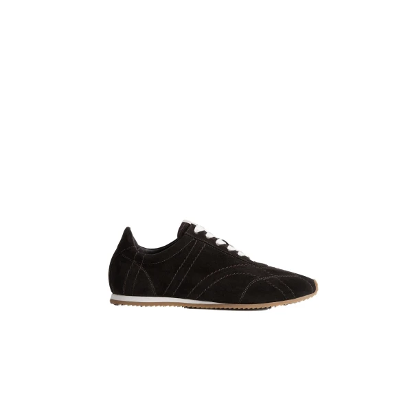 Toteme Flex suede sneakers in Umber