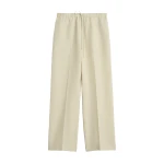 Toteme Fluid drawstring trousers in Talc