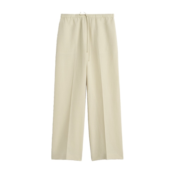 Toteme Fluid drawstring trousers in Talc