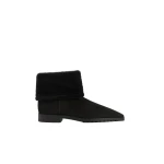 Toteme Fold-down shearling boots in Black