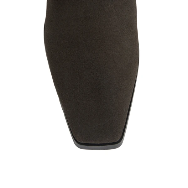 Fold-down shearling boots in Pepper - Image 6