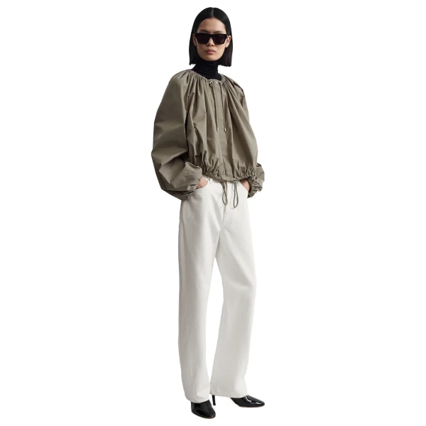 Toteme Gathered parachute jacket in Rock, view 3