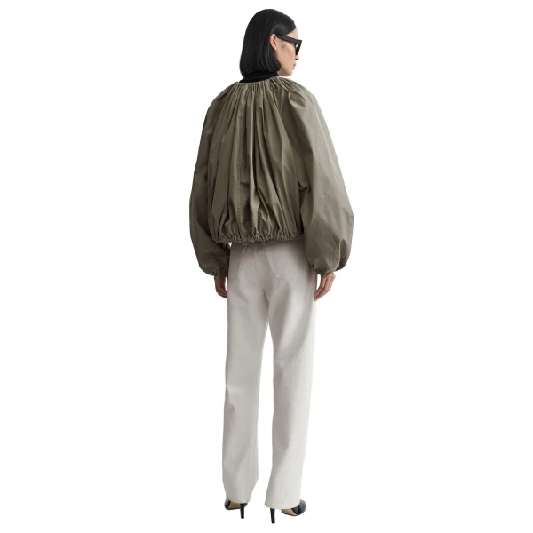 Toteme Gathered parachute jacket in Rock, view 4