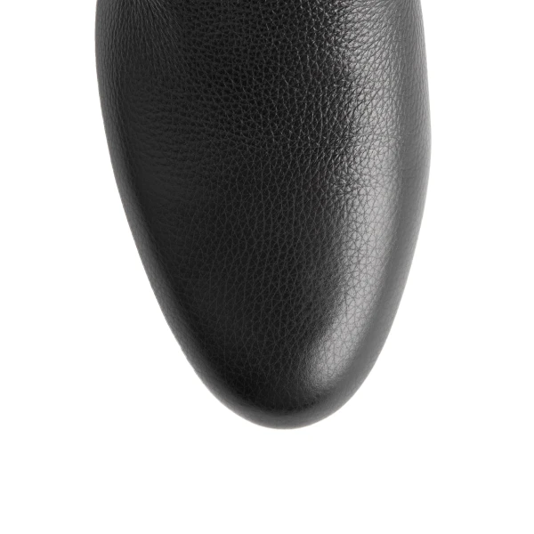 Grained-leather loafers in Black - Image 5