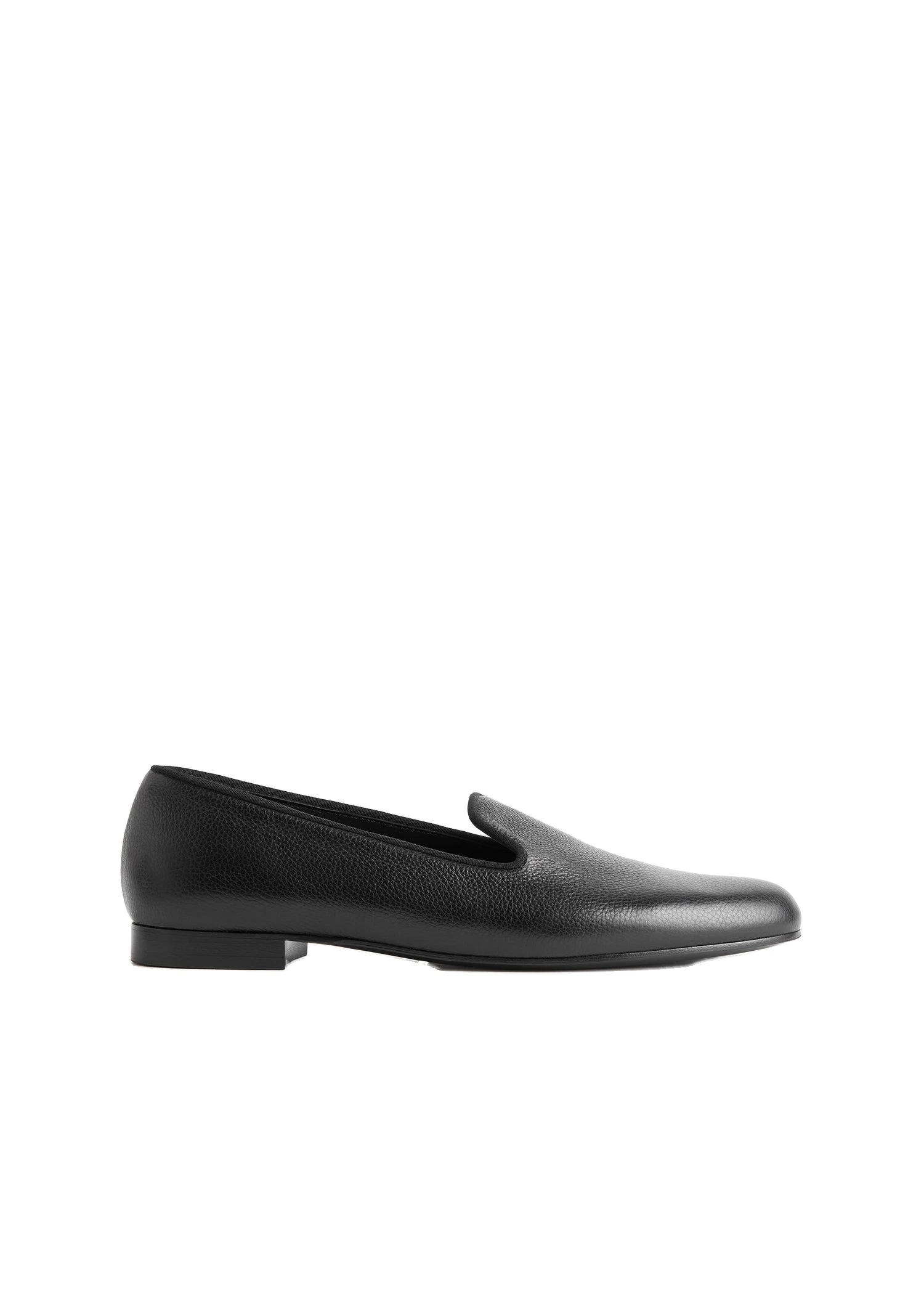 Grained-leather loafers in Black