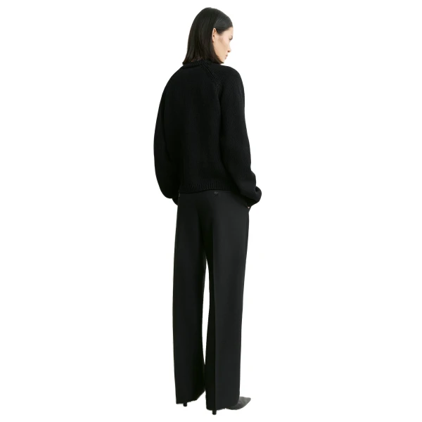 Toteme Hammered button cotton cardigan in Black, view 4