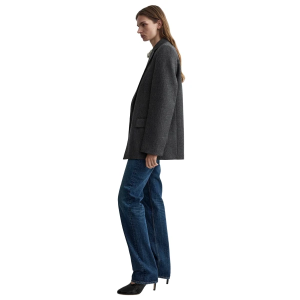 Toteme Herringbone blazer in Dark grey mélange, view 3