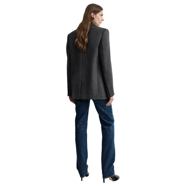 Toteme Herringbone blazer in Dark grey mélange, view 4