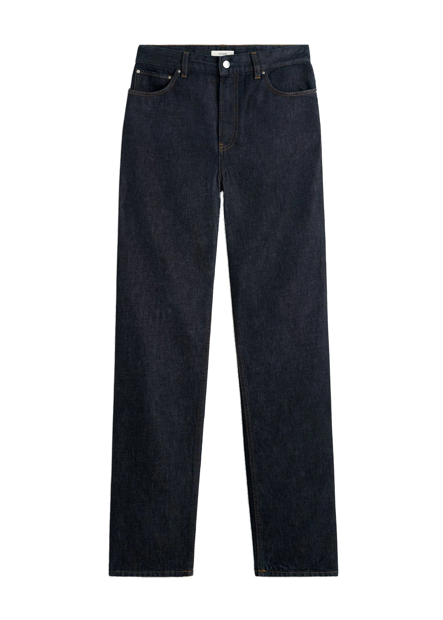 Toteme-High-slim-denim-in-Rinsed-blue-white Toteme High slim denim in Rinsed blue