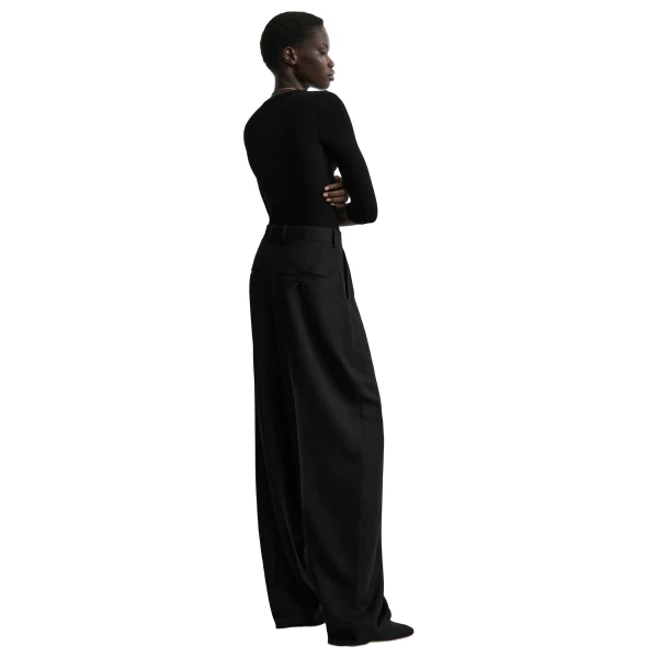 Toteme High-waist flannel trousers in Black, view 4
