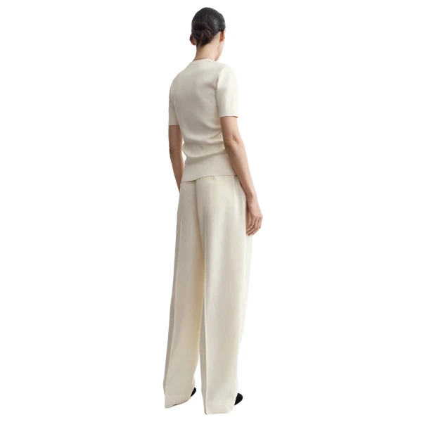 Toteme High-waist fluid trousers in Ecru, view 4