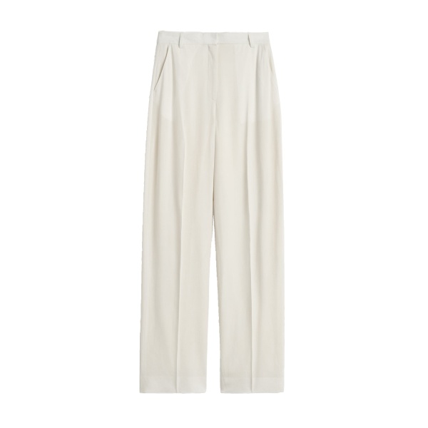 Toteme High-waist fluid trousers in Ecru