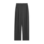 Toteme High-waist fluid trousers in Washed black