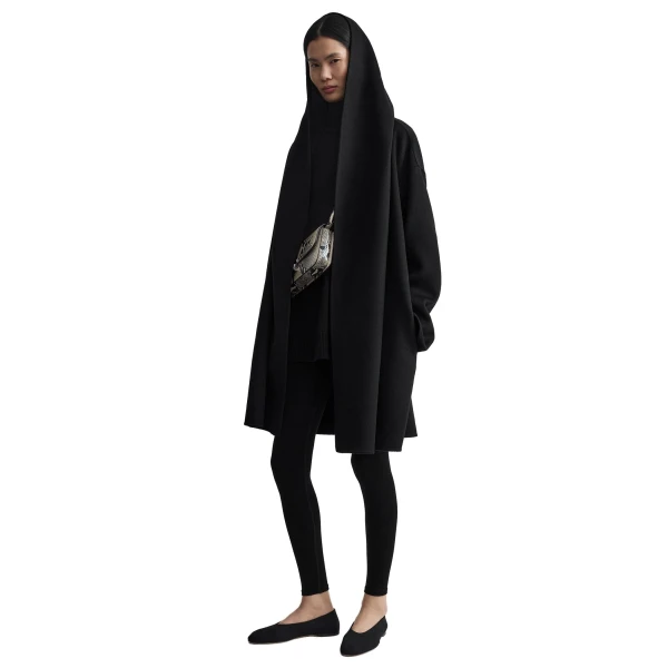 Toteme Hoodie coat in Black, view 2