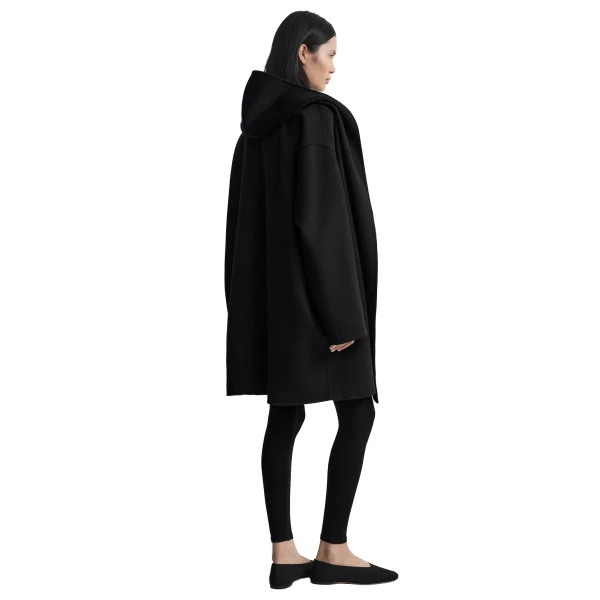 Toteme Hoodie coat in Black, view 4