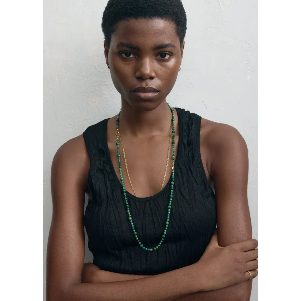 Infinity bead necklace in Dark green - Image 2