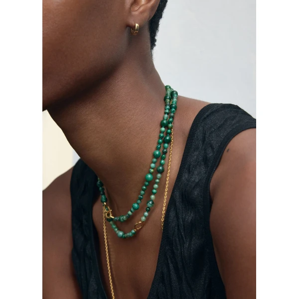Infinity bead necklace in Dark green - Image 3