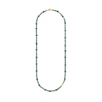 Toteme Infinity bead necklace in Dark green