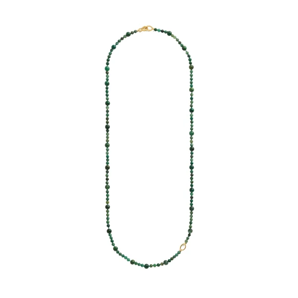 Toteme Infinity bead necklace in Dark green