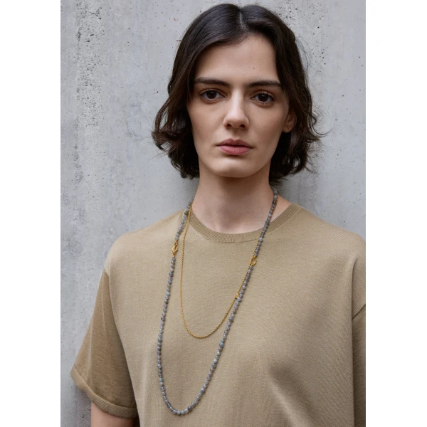 Infinity bead necklace in Glacier - Image 2