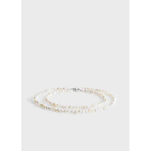 Infinity bead necklace in White - Image 5