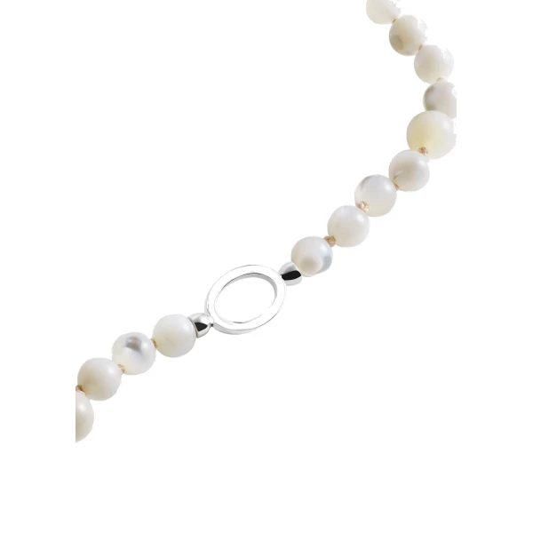 Infinity bead necklace in White - Image 6