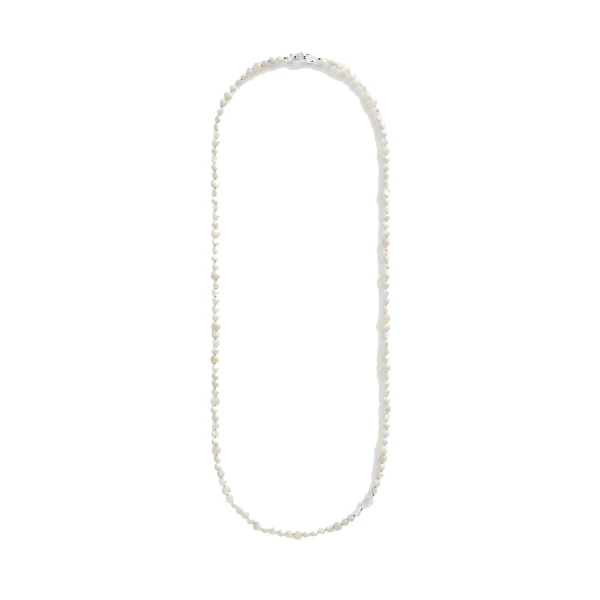 Infinity bead necklace in White