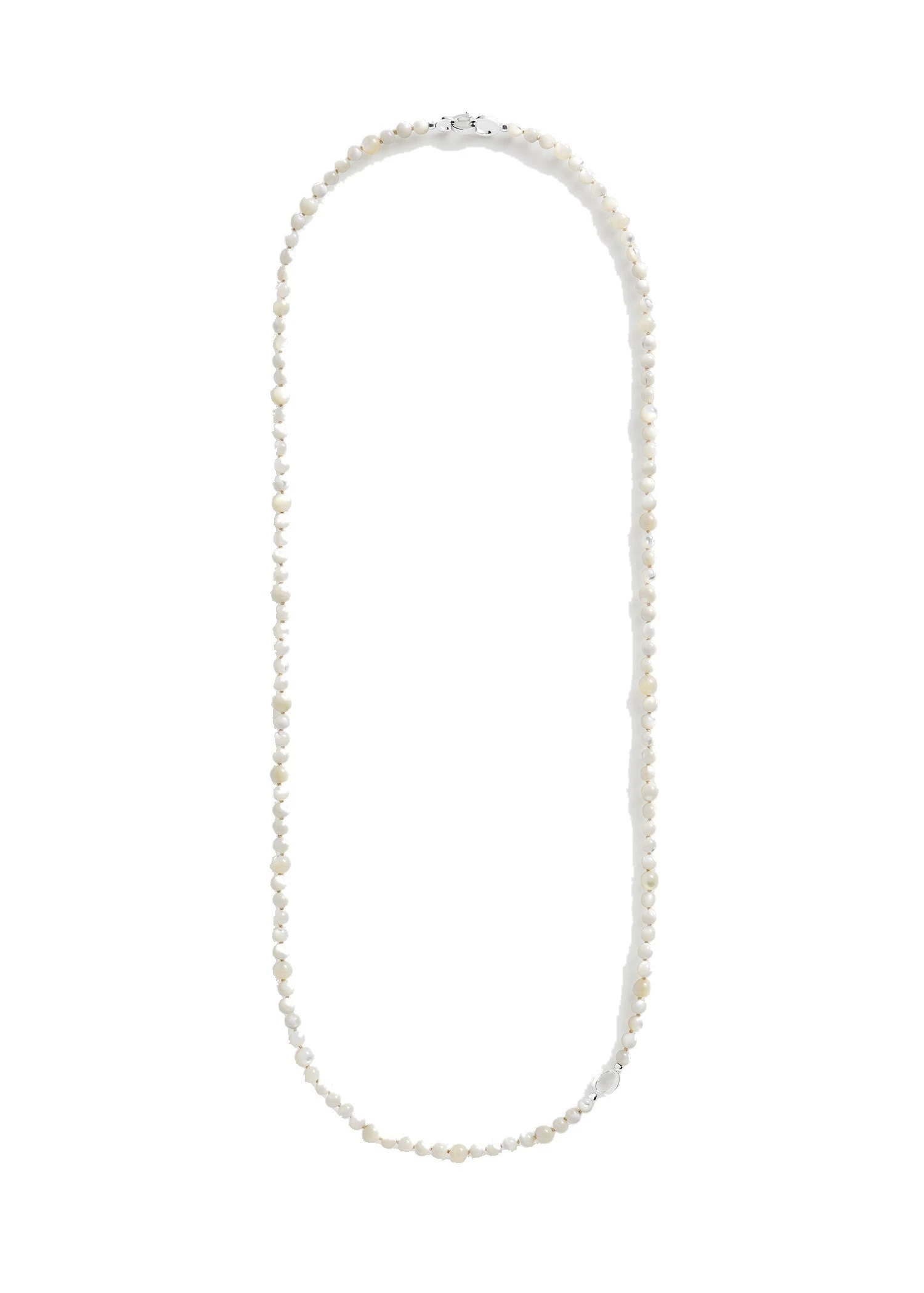Infinity bead necklace in White